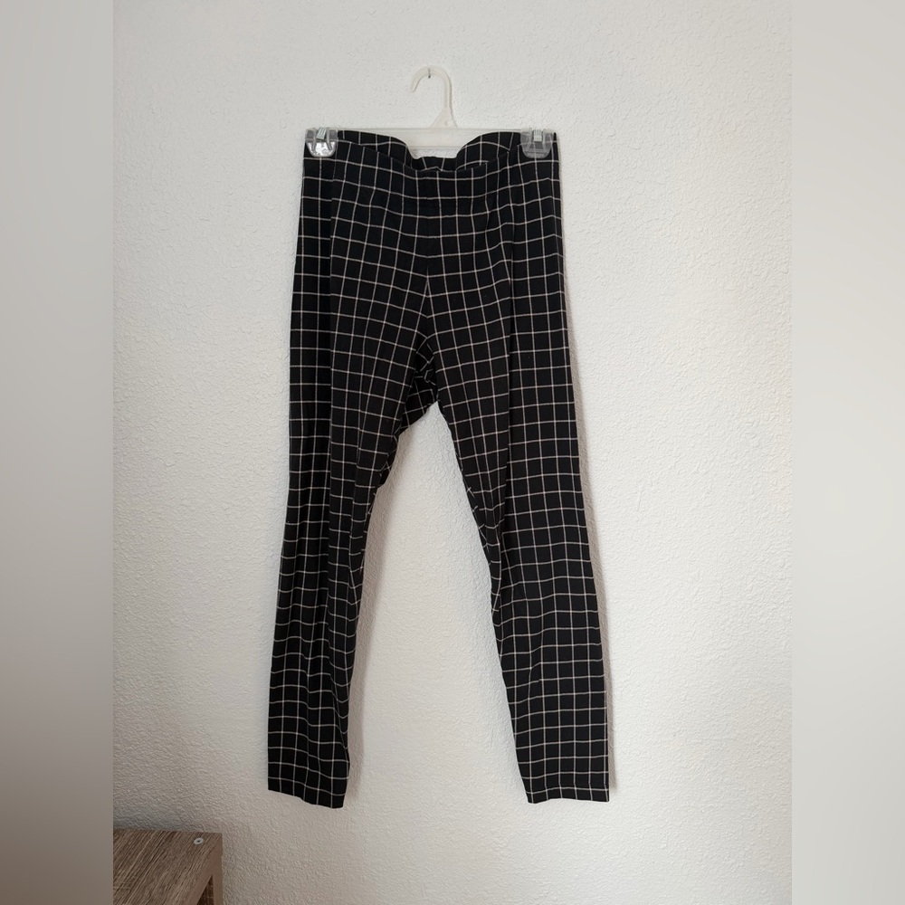 Old Navy Windowpane Grid Patterned Leggings | Size Medium Petite